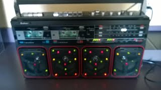 Qualimax MX5 vintage discolight boombox ghettoblaster discolite [upl. by Ognimod]