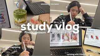 study vlog 📕 finals season last week of semester winter days studying with friends eating well [upl. by Tiana]