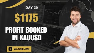 Day39  1175 profit booked in xauusd xauusdlivetrading daychallenge profitable forexgold [upl. by Stout]