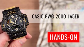 HANDSON Casio GShock Mudmaster GWG20001A5ER Carbon Core Guard [upl. by Nosnhoj]