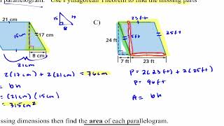 Lesson 111 Notes Parallelogram amp Triangle Area [upl. by Rialc]