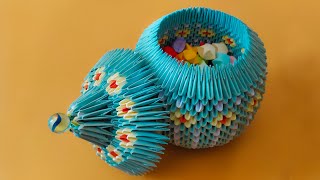 How to make a 3D origami Jewellery Box [upl. by Neelhtak]