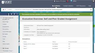 Blackboard 91  Self and Peer Assessment Student Instructions [upl. by Lewak]