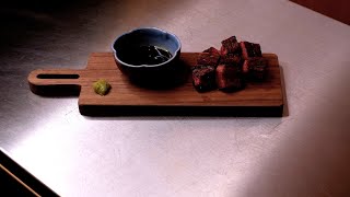 ASMR Wagyu Steak and Fried Rice in the style of Teppanyaki [upl. by Nimoynib]