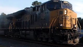 CSX TRAINS 2024 CSX 3314 on M45331 in Folkston Ga 83124 [upl. by Tella]