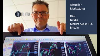 Aktueller Status DAX  Nvidia  MarketAxess  Bitcoin [upl. by Nyleak]