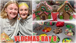 VLOGMAS DAY 8  SHOPPING amp MAKING GINGERBREAD HOUSES [upl. by Eartha]