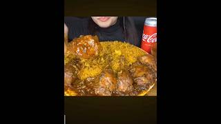 Chicken curry with biryani mukbang indiafoodeatingshow eatingshow foodchallenge spicyfoodseatin [upl. by Derk]