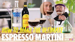 The ULTIMATE Espresso Martini Recipe  Absolut Drinks [upl. by Enneillij]