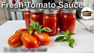 How to make Tomato Sauce from tomatoes  Quick Italian Tomato Passata Sauce [upl. by Rosena]