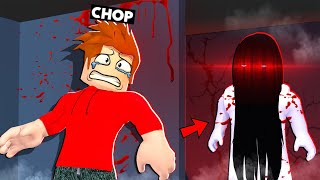 RUNNING FROM HAUNTED SCHOOL OF ROBLOX WITH CHOP [upl. by Llertal712]