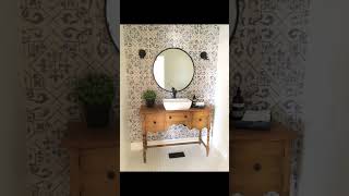 Bancada Lavabo Madeira interiordesign woodworking arquitectura wood lavabo luxo [upl. by Akenot]