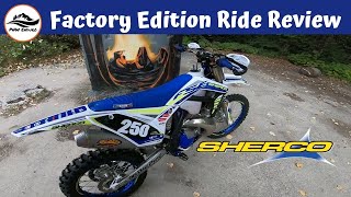 Sherco 250SE Factory Ride Review [upl. by Siuqram]