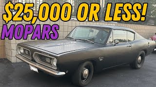 Mopars for Sale 25000 or Less Affordable Classic Car Prices [upl. by Euqinomahs]