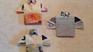 DIY Geld vouwen shirtoverhemd  Knutselen  CreaBella [upl. by Tad]