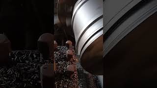 Lathe machine working turning techniq iron project metal fast [upl. by Lraep]