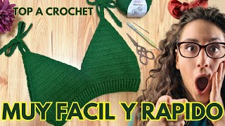 LOS VENDO POR DOCENA 🤩  TOP A CROCHET FÁCIL Y MUY RAPIDO [upl. by Bruner]