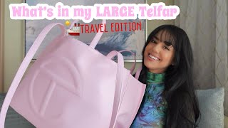 WHAT’S IN MY BAG  LARGE TELFAR  My Travel Essentials [upl. by Vigor]