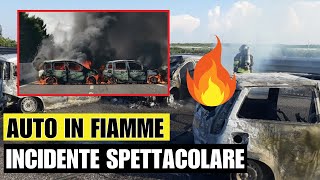 Fiamme e tensione nel Salento Rapina a portavalori auto in fiamme [upl. by Merrili]