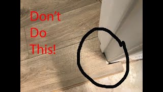 How to install laminate flooring around doors and cabinets [upl. by Griffin]