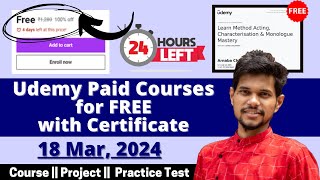 How to get Udemy Courses for FREE in 2024  Udemy Coupon Code 2024  Latest Udemy Coupons [upl. by Itsrik]