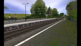 Trainz action at Eastcote station on the East Warwickshire line [upl. by Siubhan]