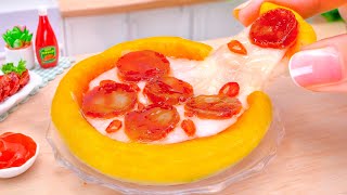 So Yummy Amazing Miniature Hot Chili Honey Pepperoni Pizza 🍕Mini Yummy Fast Food Recipe 🍕 ASMR Video [upl. by Flint]