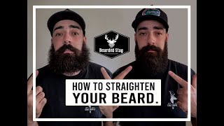 How To Straighten Your Beard 1 Minute Tutorial [upl. by Isaiah]