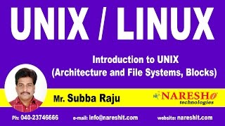 UNIX Architecture and File Systems Blocks  UNIX Tutorial  Mr Subba Raju [upl. by Osanna370]