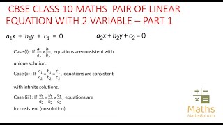 CBSE Class 10 Solved Maths Questions  Pair of Linear Equations in Two Variables [upl. by Anolla]