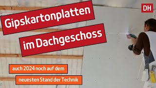 RigipsGipskarton an Dachschräge schrauben  Dachausbau  DH – Trockenbau [upl. by Andie]