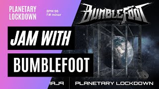 Jam with Bumblefoot Planetary Lockdown Tempo BPM 96 F minor jamwithguitarpractice backing track [upl. by Leon733]