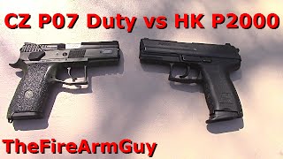 CZ P07 vs HK P2000  Range Review  TheFireArmGuy [upl. by Hulburt]