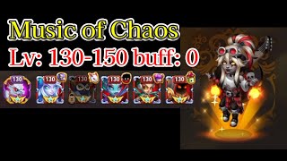 【HERO WARS】混沌の音楽 Music of Chaos  Level130150 buff 0 automanual [upl. by Carol]