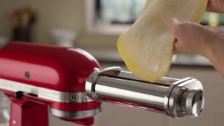 How To Use the 3Piece Pasta Roller and Cutter Set  KitchenAid [upl. by Simara]