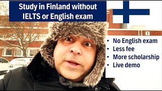 How to study in Finland without IELTS Admission in Finland without English exam [upl. by Kenlay]