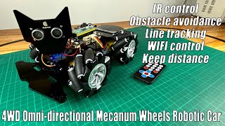 4WD Omnidirectional Mecanum Wheels Robotic Car Kit with Raspberry Pi Pico srituhobby [upl. by Rialb]