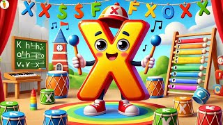 X is for Xylophone  Learning the Letter X  Cuteni Song For Kids  Learn Alphabet abcd songs [upl. by Cyma822]