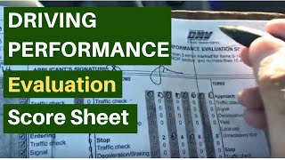 Understanding Driving Performance Evaluation Score Sheet  DMV California [upl. by Anirpas]