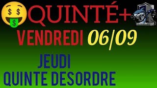 PRONOSTIC PMU QUINTE DU JOUR VENDREDI 6 SEPTEMBRE 2024 [upl. by Anal]