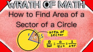 How to Find the Area of a Sector of a Circle  Geometry Circle Sectors Sector Area [upl. by Mosley]