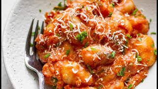 Gnocchi with tomato sauce  Easy gnocchi tomato sauce recipe  Easy recipe [upl. by Kare578]