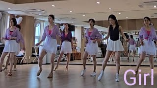 Girl LineDance 대한라인댄스협회청담지부 개포4문화센터 [upl. by Elnar]