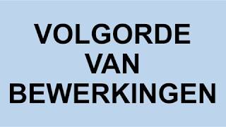 1ART  Volgorde van bewerkingen [upl. by Adelric]