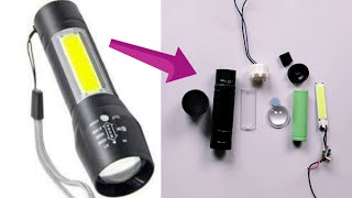 Rechargeable LED Torch Open amp Repair kare [upl. by Yelsnya]