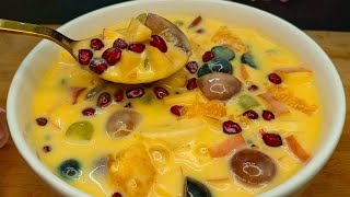 Fruit Dessert Recipe l Fruit Custard Recipe [upl. by Annetta]