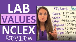 Lab Values Nursing NCLEX Review for Nurses and Nursing Students [upl. by Dickinson]