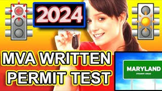 Maryland Permit Test 2024  MVA Learners Permit Practice Test [upl. by Gilchrist546]