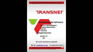 Transnet Learnerships apply now 2024 [upl. by Ahdar]