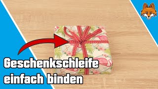 Schleife binden um ein Geschenk  Einfache Anleitung 🎀 [upl. by Nydia]